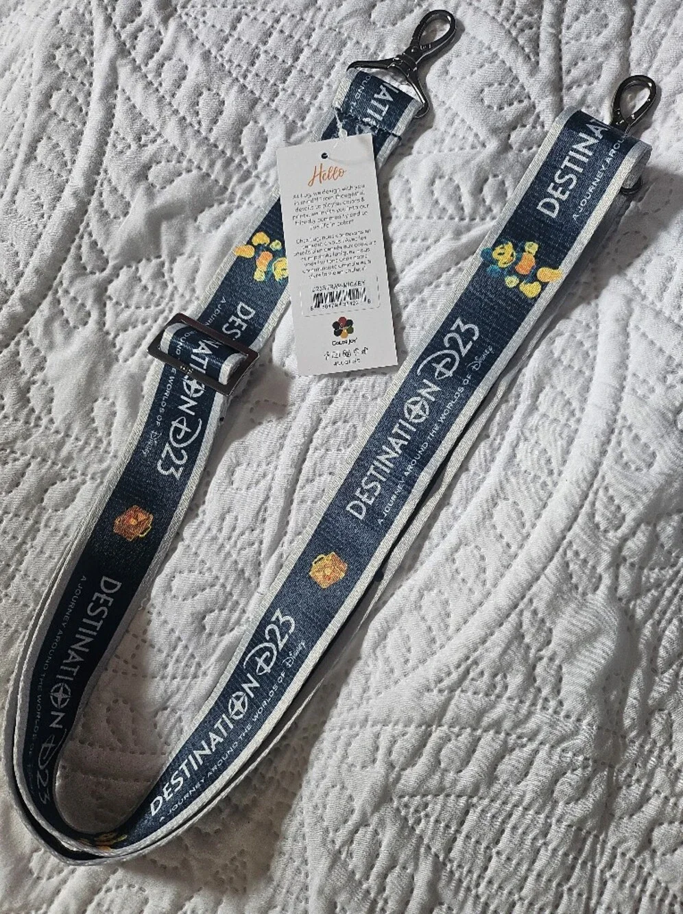 NWT Lug Disney Mickey Mouse D23 Collectible Webbed Bag Strap AKA "Guitar Strap" - Picture 1 of 2